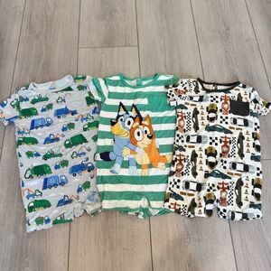 Little Sleepies Short Sleeve Pocket Rompers